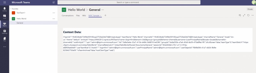 Microsoft Teams Contextual Data