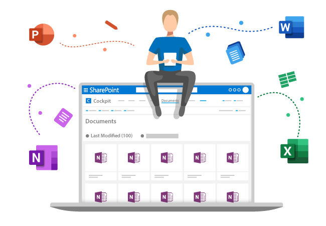 Cockpit предоставляет вам обзор всех соответствующих документов в SharePoint