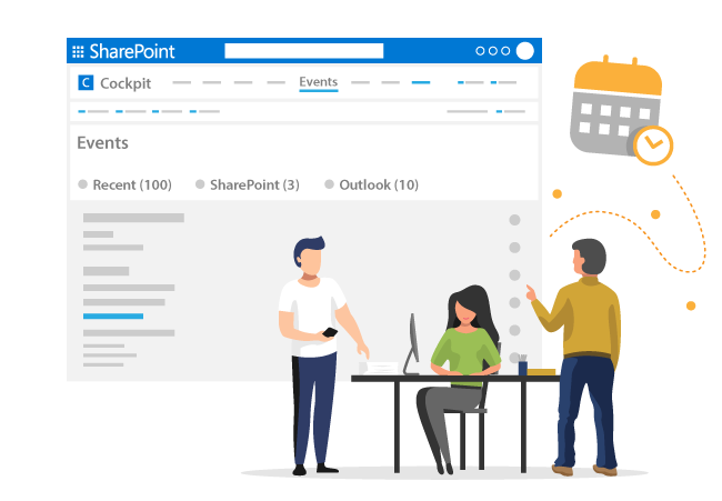 Cockpit предоставляет вам обзор всех ваших мероприятий в SharePoint