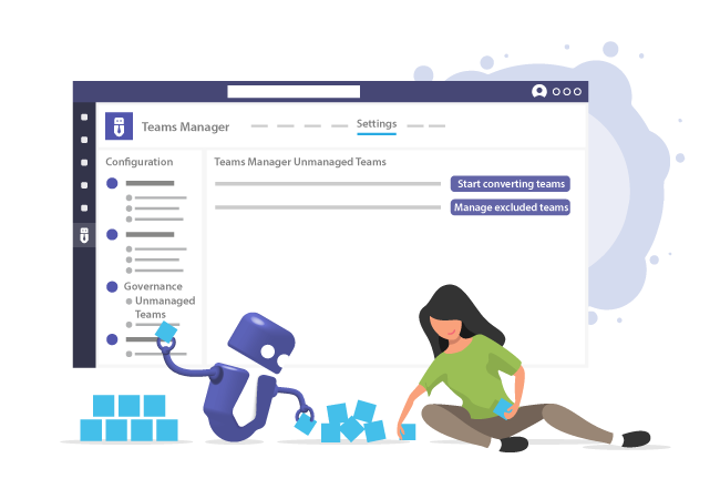 Bot for applying policies to pre-existing teams in Microsoft Teams