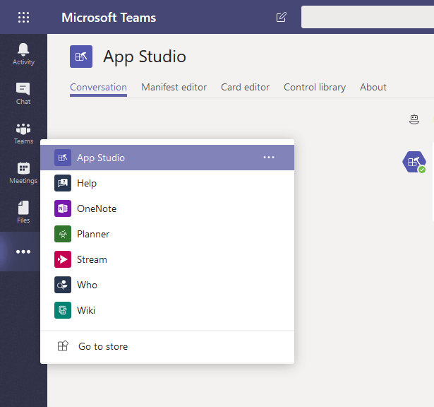 Microsoft Teams App Studio