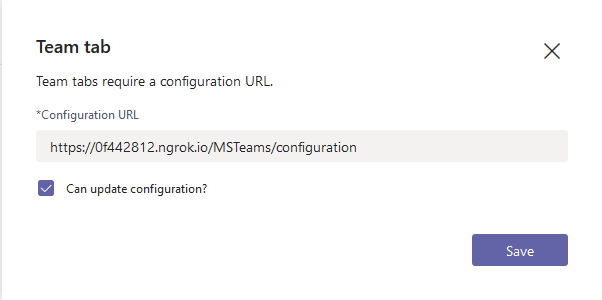 Microsoft Teams Team tab