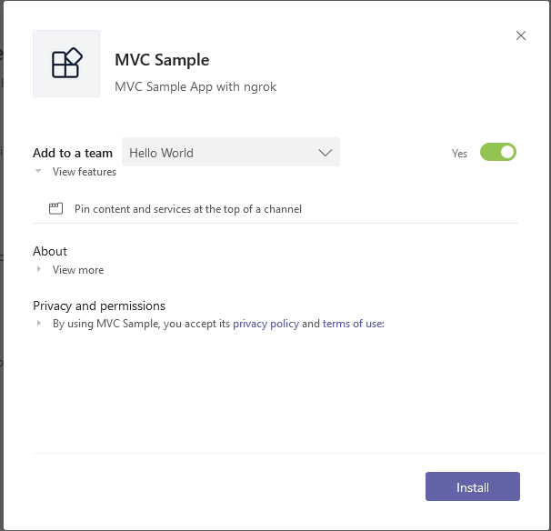 MVC Install Team