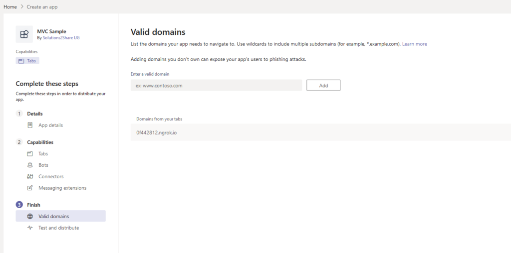 mvc Valid domains