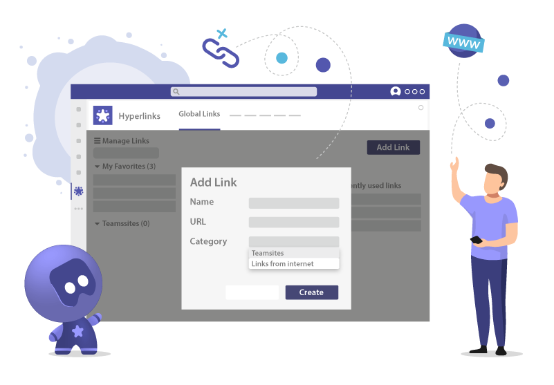 how to make links shorter in teams