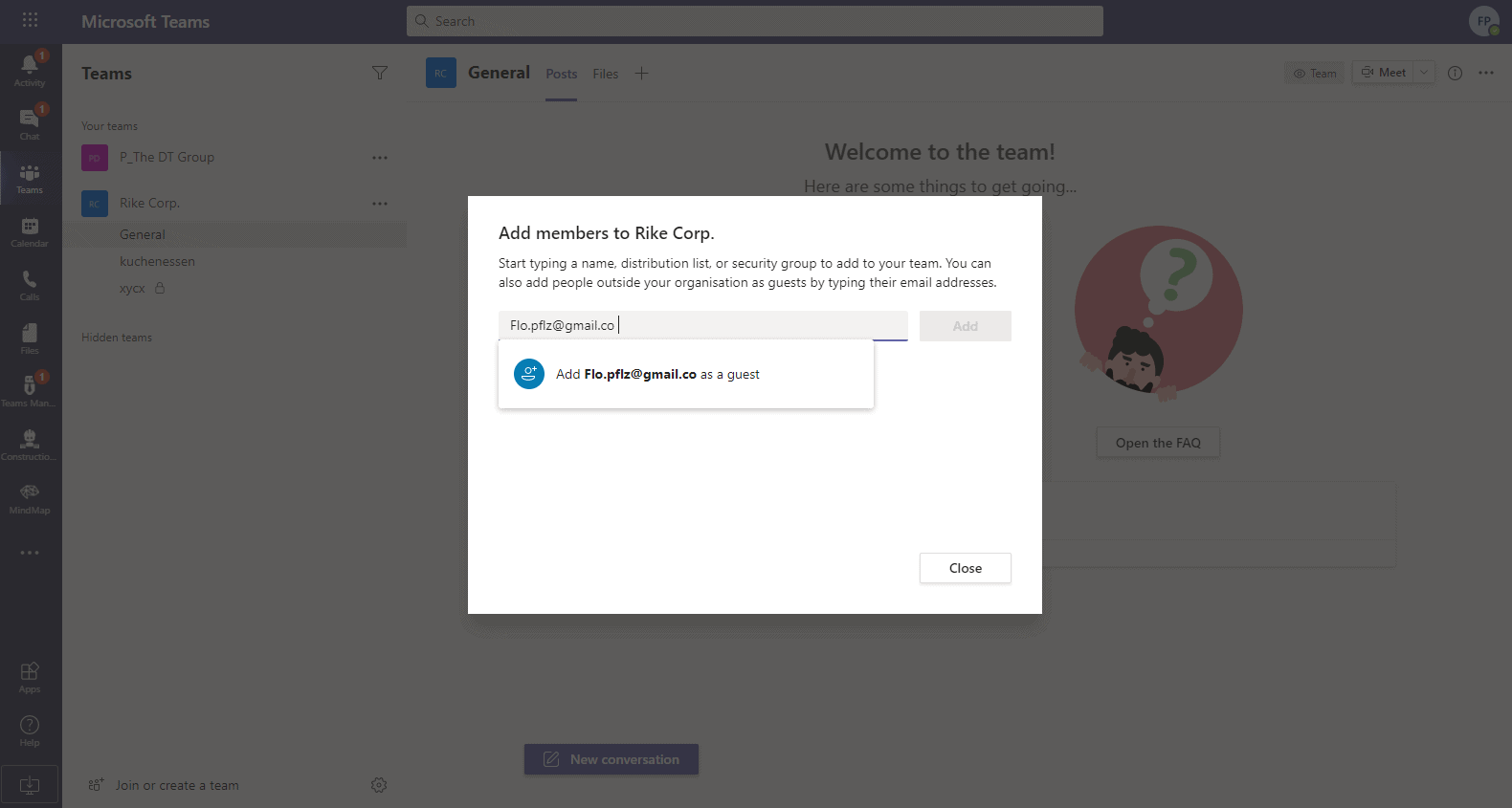 Gäste zu Microsoft Teams hinzufügen