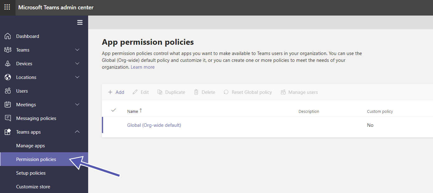 Teams Security: app permission policies