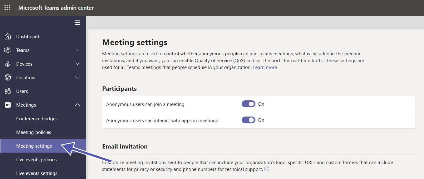 Teams Security: Meeting Settings