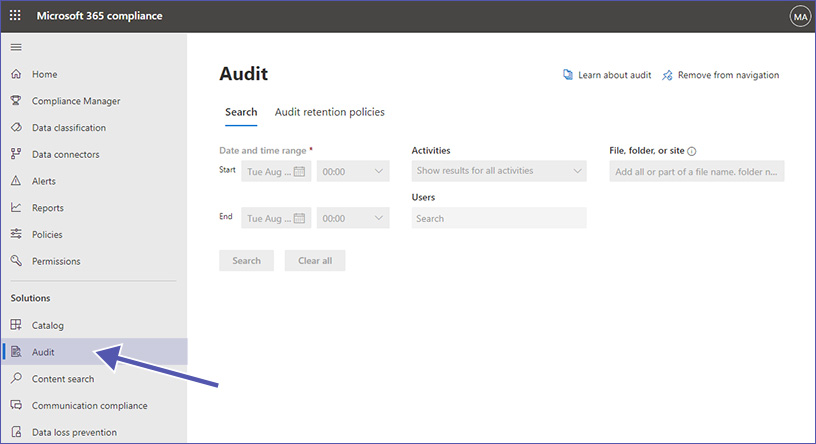 Microsoft Teams compliance: Audit