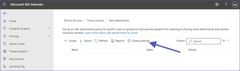 Advanced Threat Protection (ATP) in Microsoft 365 Security center