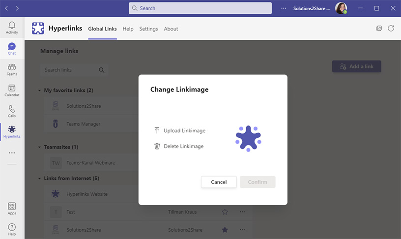 Add an image to your saved bookmarks in Teams