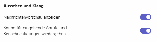 Microsoft Teams Benachrichtigungen: Aussehen und Klang