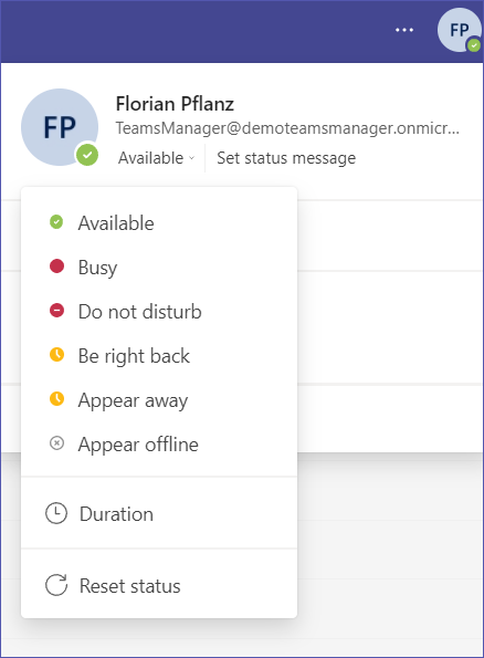 Deactivate Teams notifications with status Do Not Disturb