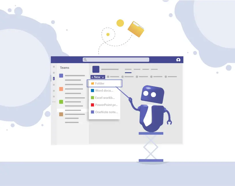 How to create new folders in Microsoft Teams