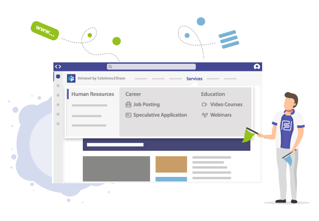 Méga menu pour votre intranet dans Microsoft Teams Méga menu pour votre intranet dans Microsoft Teams