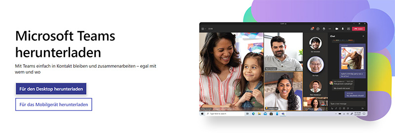 Microsoft Teams App herunterladen