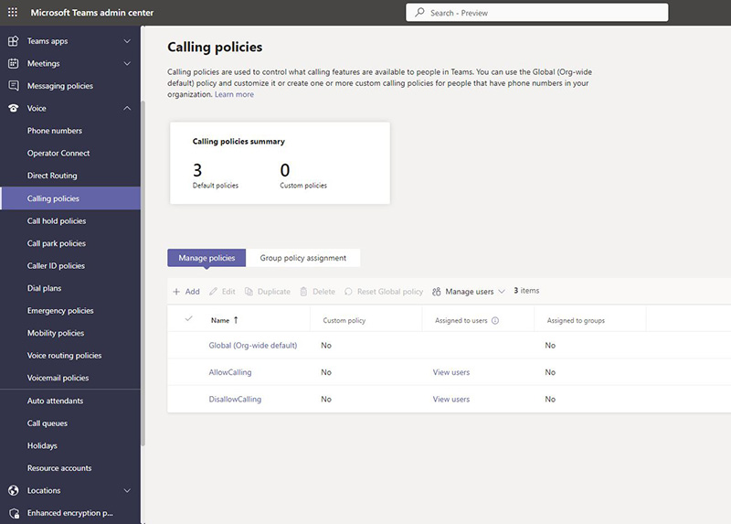 Microsoft Teams Admin Center: Phone system