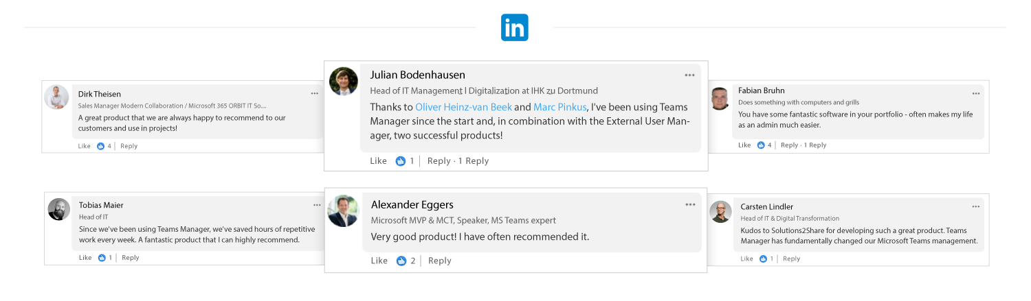 Teams Manager for Teams Management Testimonials Teams Manager for Teams Management Testimonials