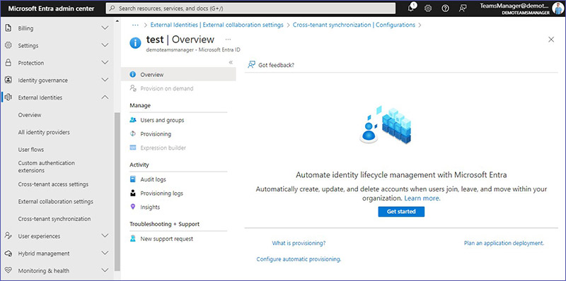 Entra: Cross tenant synchronization