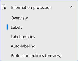 Information protection in Microsoft Compliance Center / Purview
