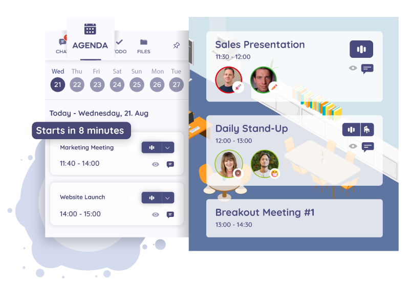Digitales Büro in Microsoft Teams mit Meeting Agenda Digitales Büro in Microsoft Teams mit Meeting Agenda