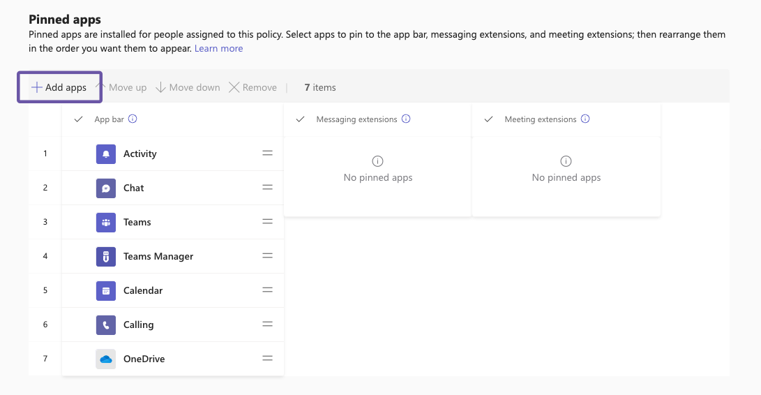 Add Viva Connections to pinned apps in Teams