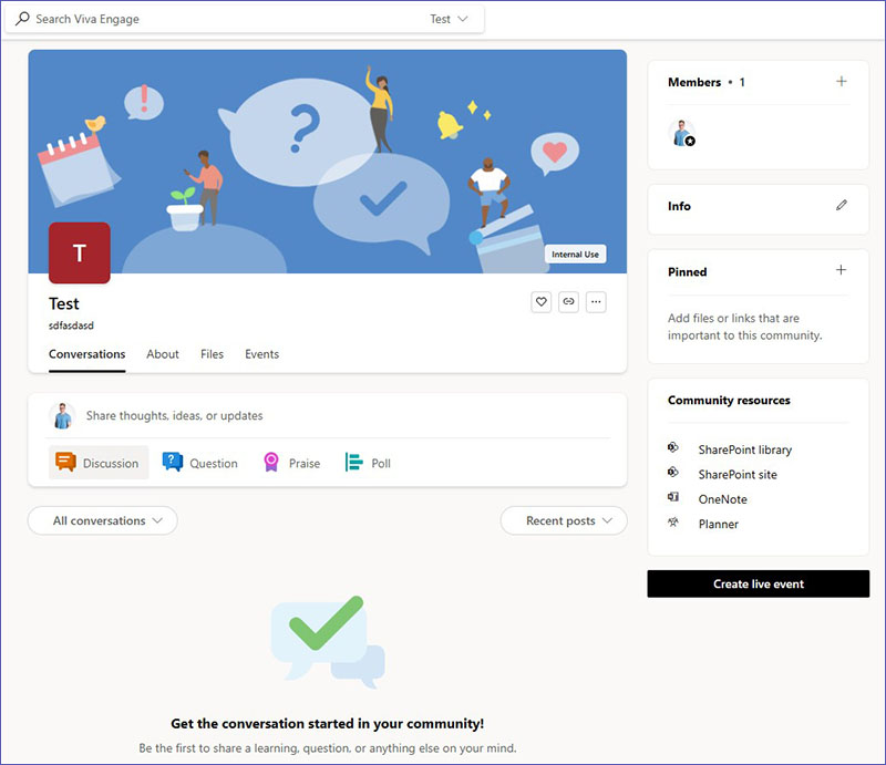 Viva Engage: new community has been created