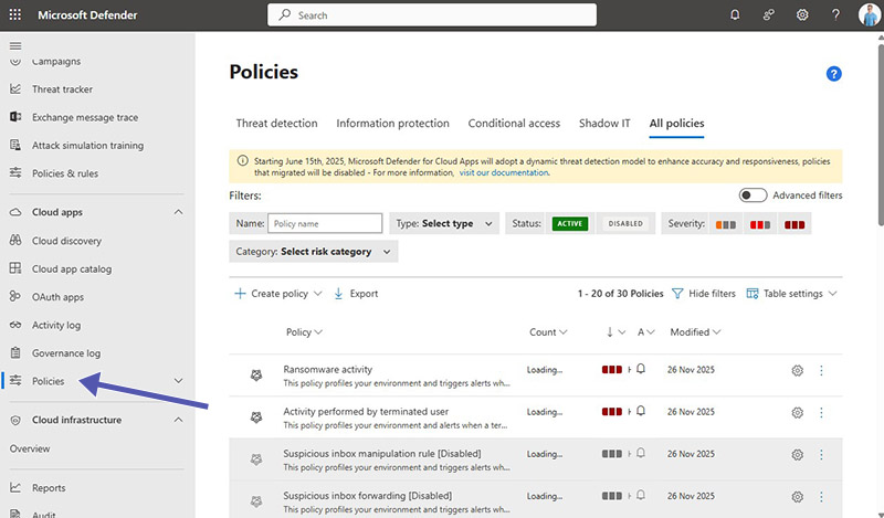 Microsoft Defender: Cloud App Security